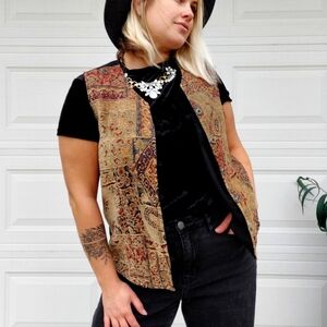 Patchwork Vintage Tapestry Vest